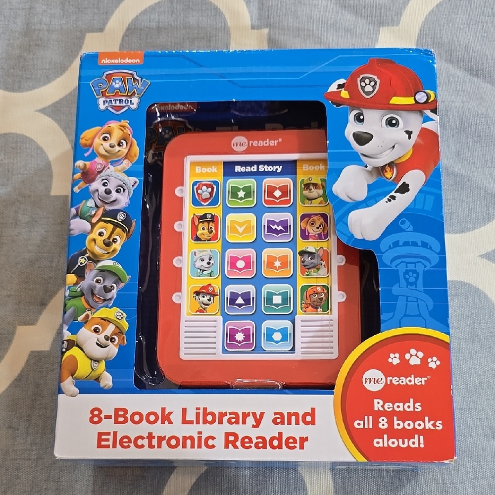 PAW Patrol 8-Book Library and Electronic Reader